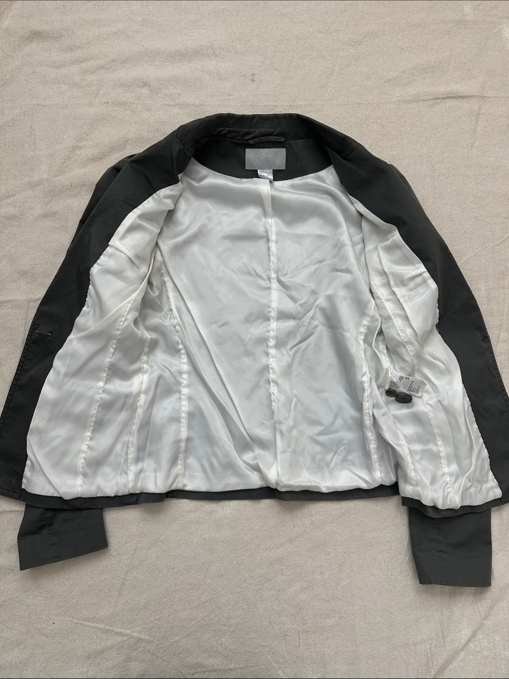H&M Military/Utility Style Blazer Jacket – Dark Green/Olive – Size 4 - Picture 8 of 9